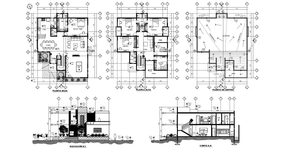 Introducir 44+ imagen planos de casas habitacion en autocad gratis
